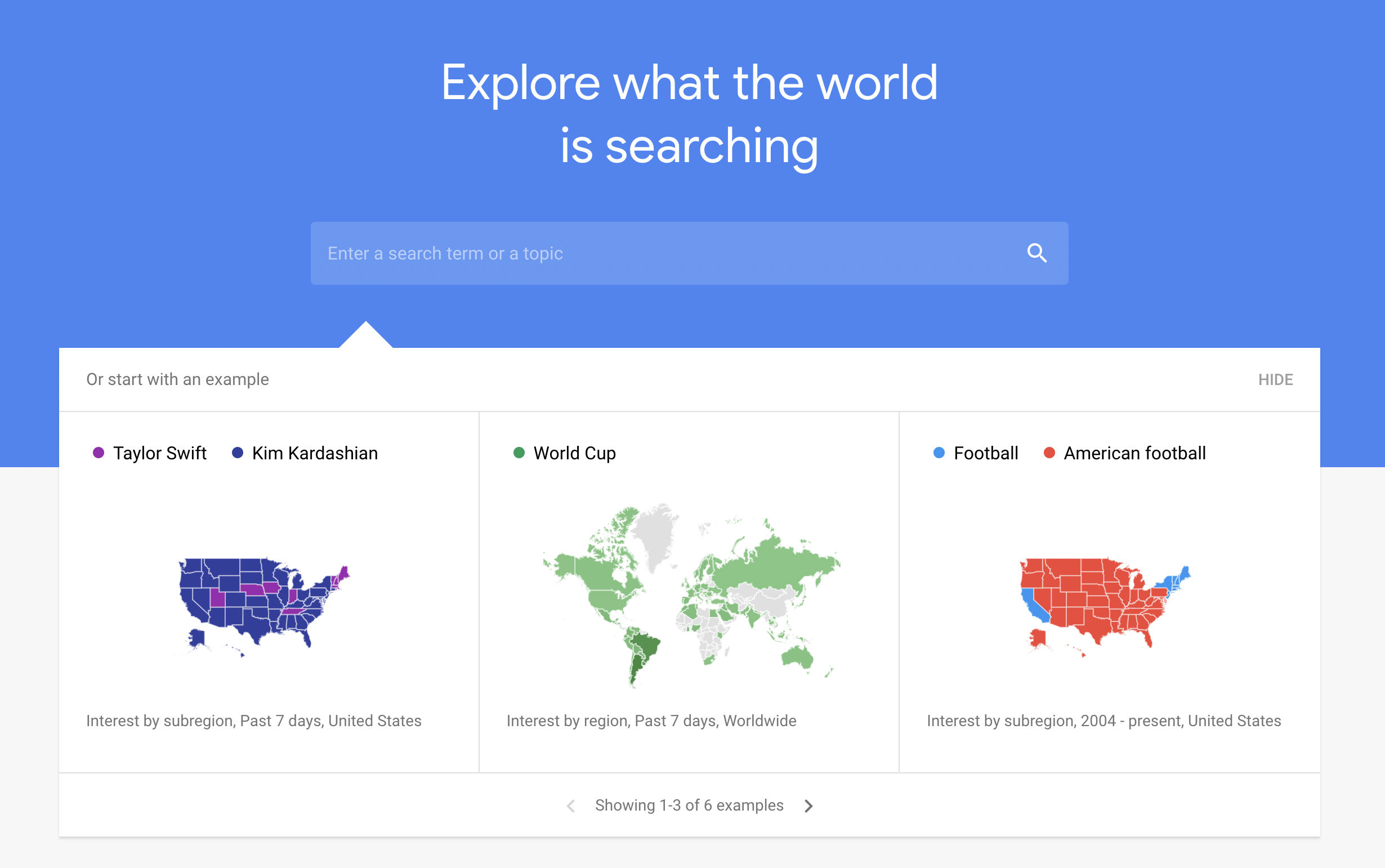 Google Trends UI Dashboard 