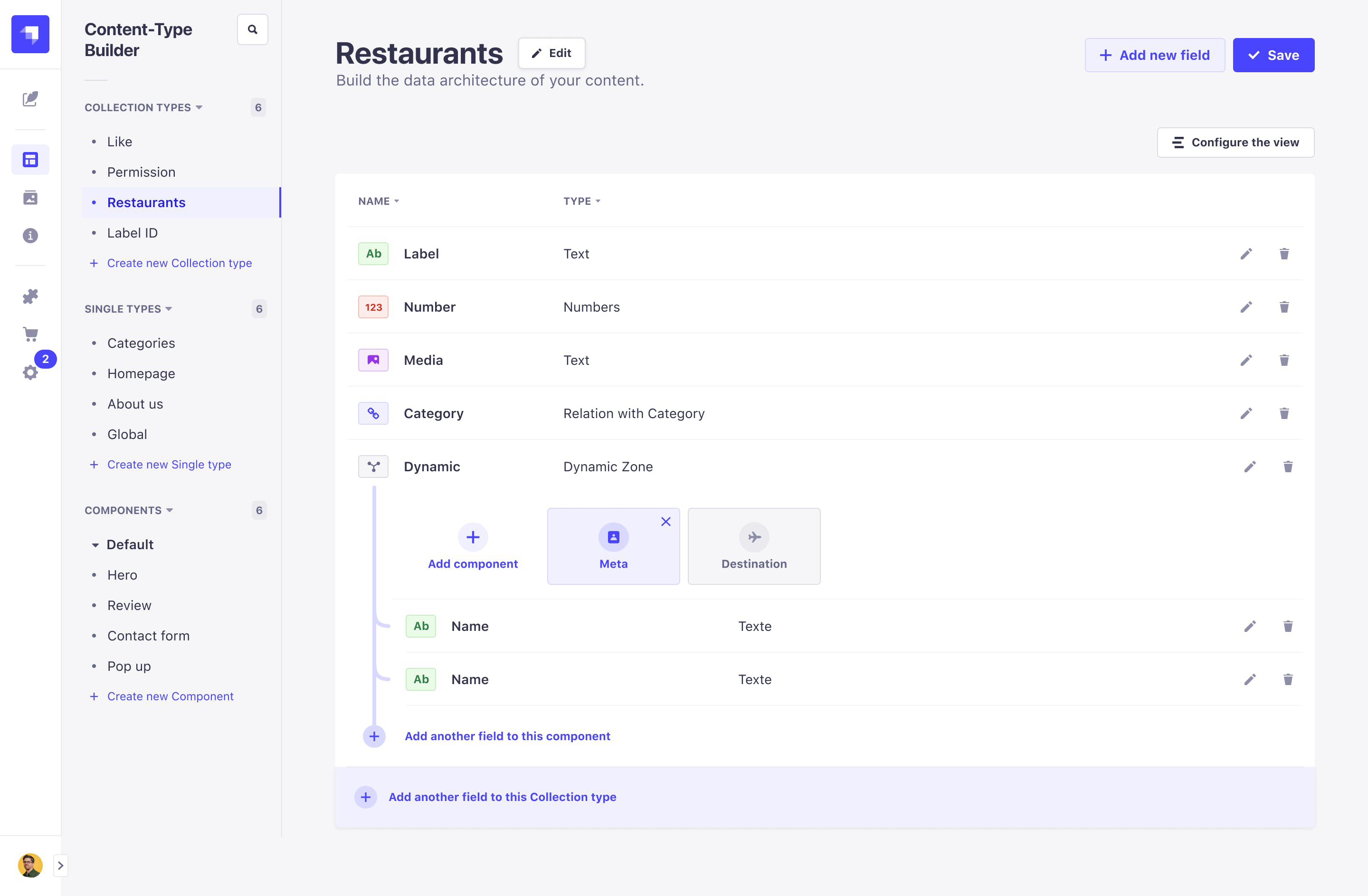 Strapi Website CMS UI Dashboard