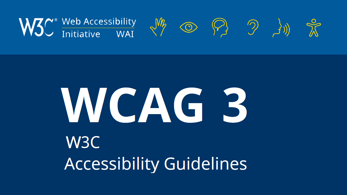 WCAG 3 Logo and Accessibility Icons